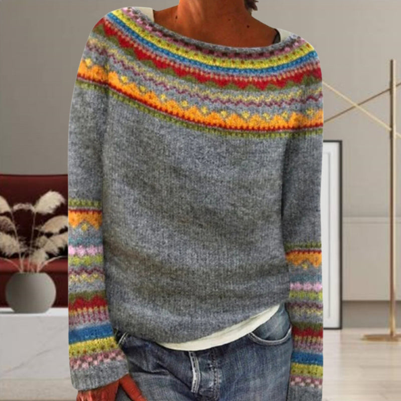 Levoire | En Tricot Géométrique Vintage Multicolore
