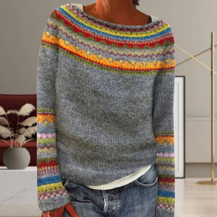 Levoire | En Tricot Géométrique Vintage Multicolore