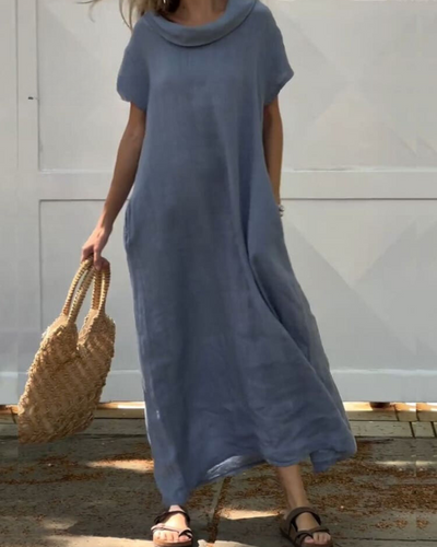 Levoire | Robe En Lin Avec Col Lgant
