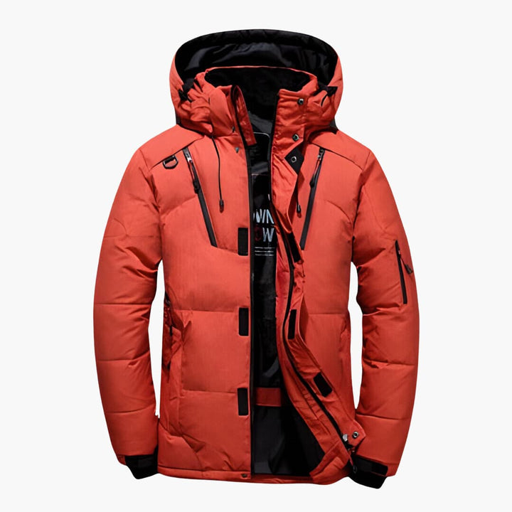 Levoire | Veste En Duvet Résistant Au Vent Et À La Pluie Orange