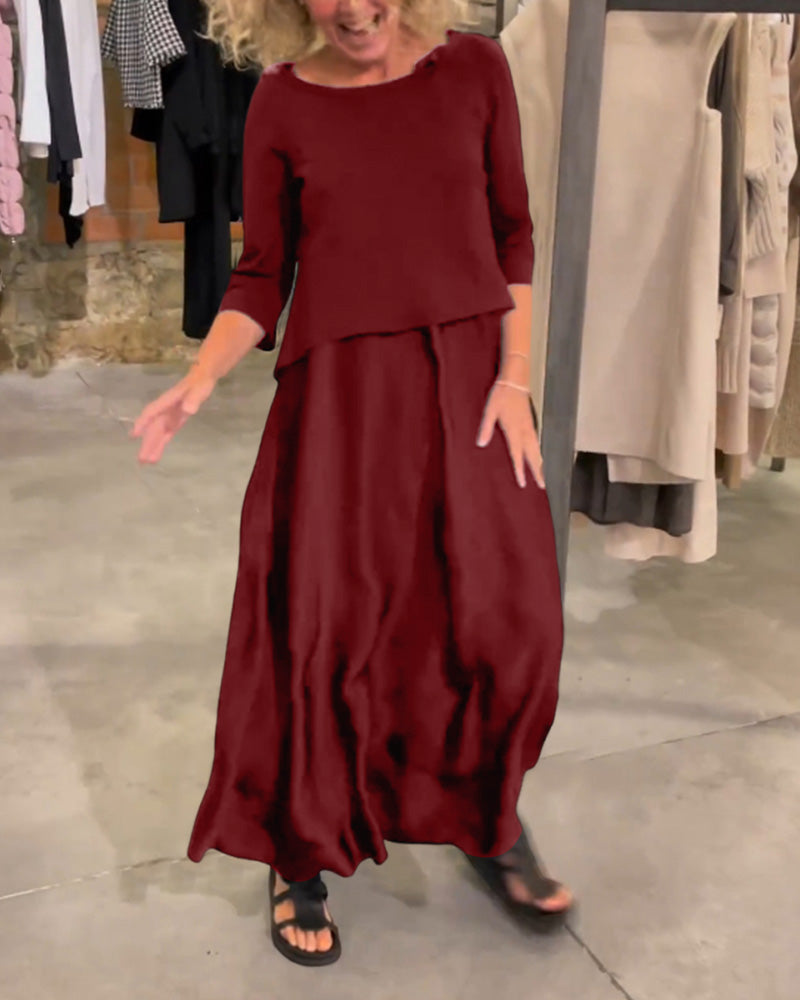 Levoire | Robe & Combinaison Haut Col V Rot