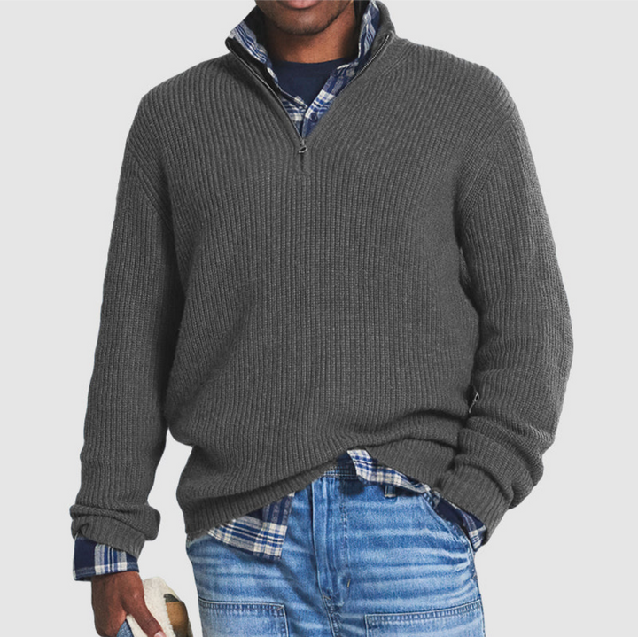 Levoire | Pullover FR Hommes Chaud FR Jours Froids Gris