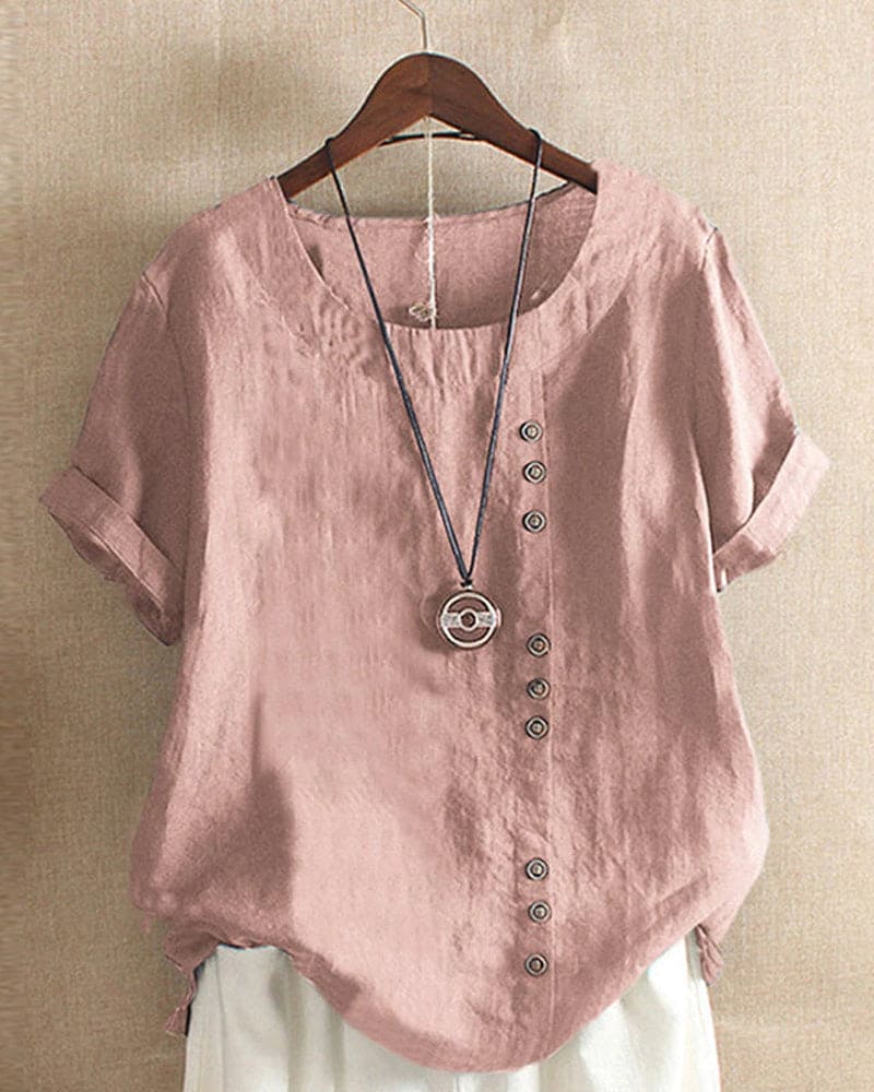 Levoire | Sweat-Shirt D'Été À Manches Courtes Dans Une Couleur Unie Rosa