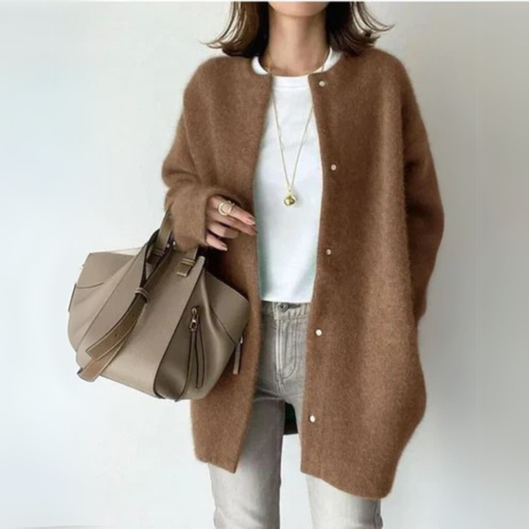 Levoire | Élégant Gilet Tricoté Pour Femmes Braun (Vain 3 pièces disponibles)