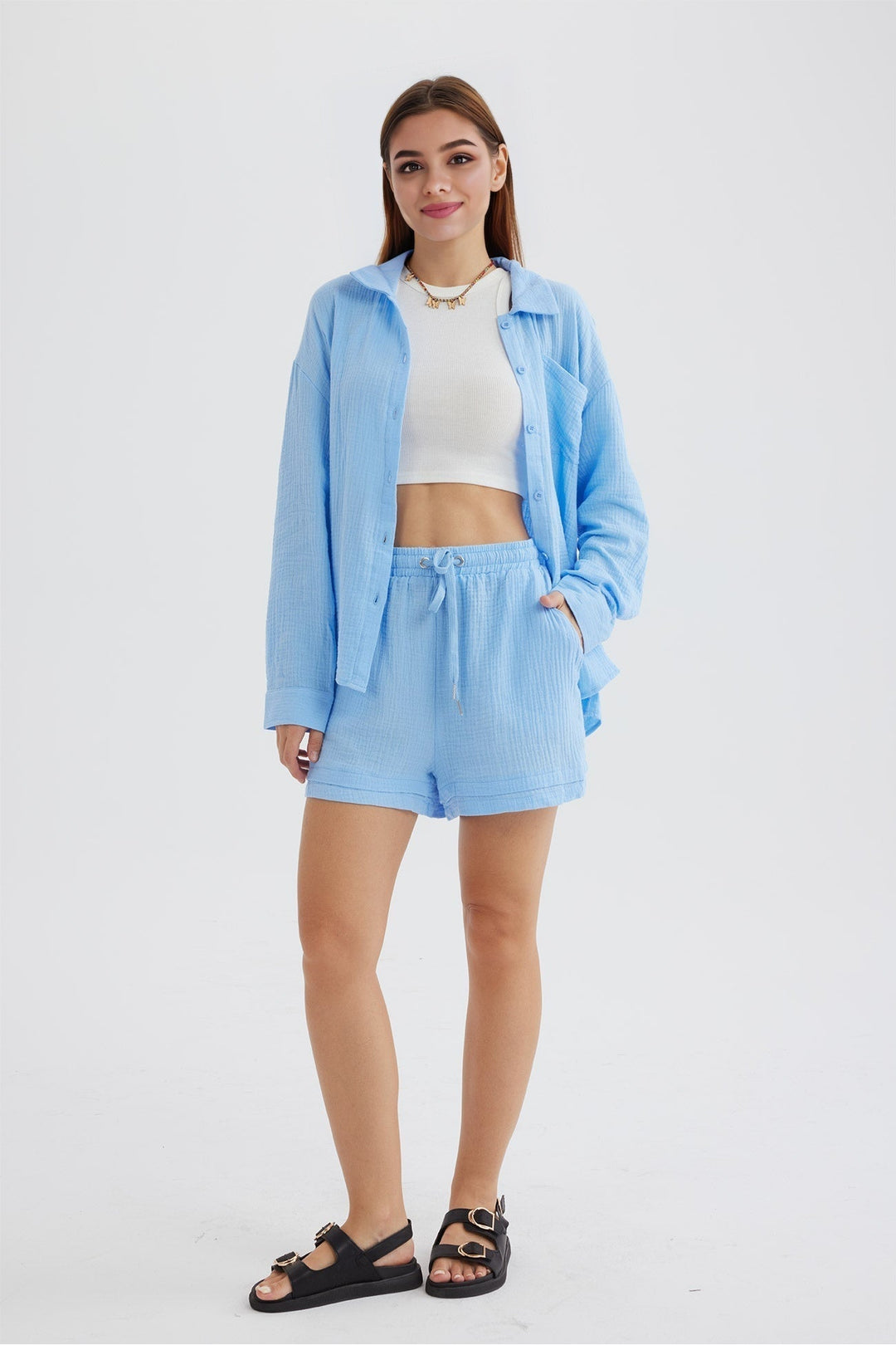 Levoire | Chemise Élégante Ensemble Court
