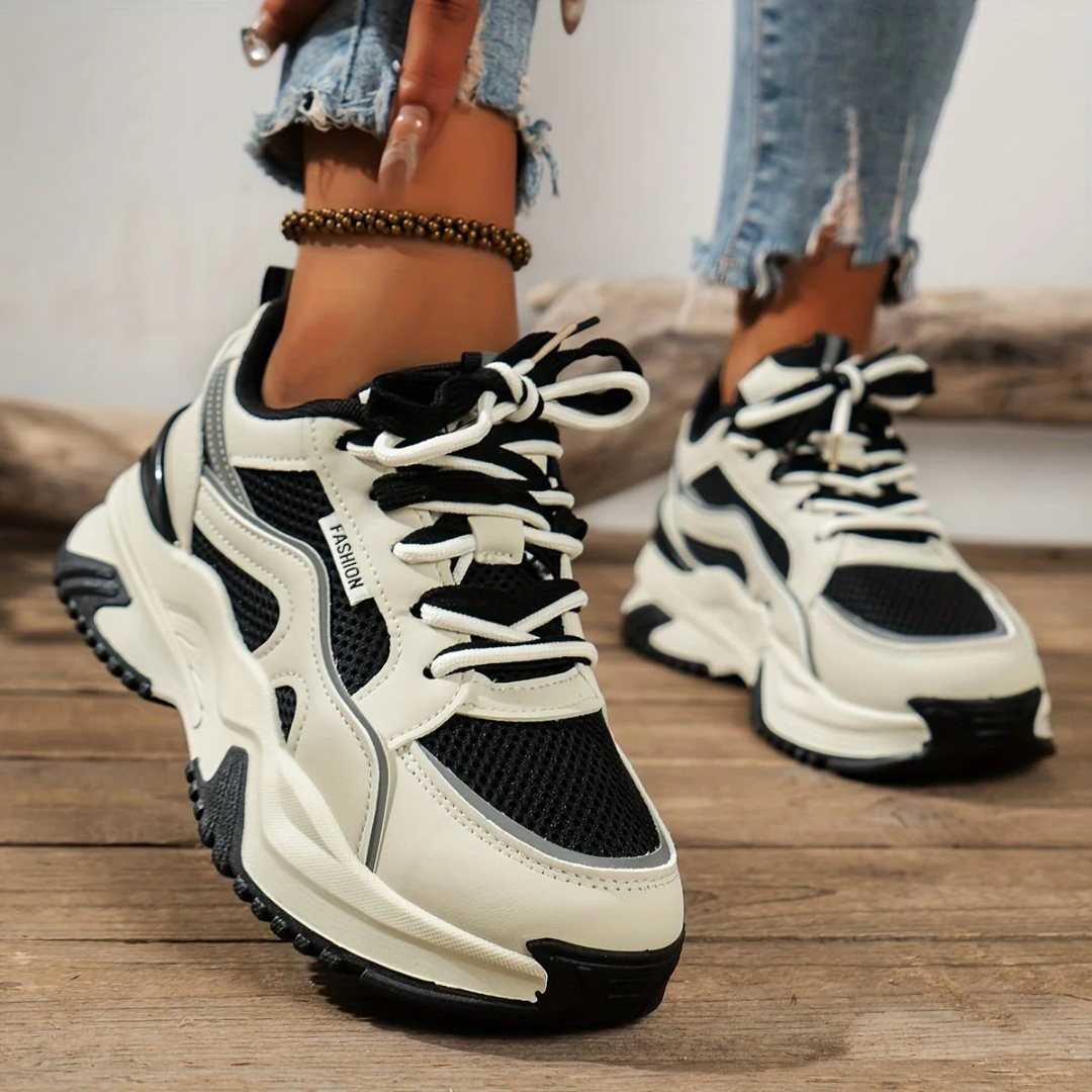 Levoire | Baskets Confortables Pour - Femmes - À Lacets Noir