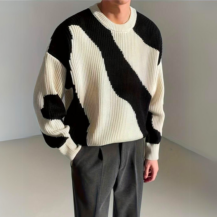 Levoire | Pull En Tricot Pour Hommes Au Look Classique Noir