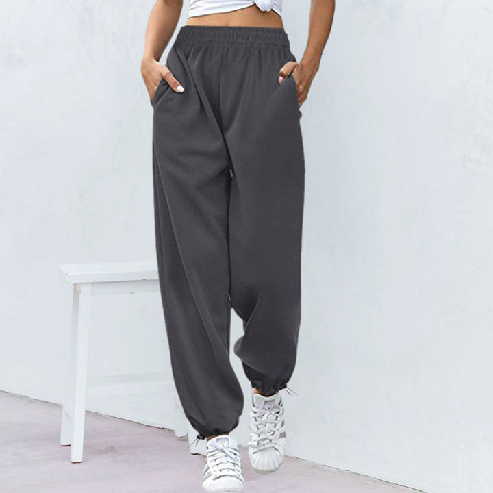 Levoire | Pantalon De Sport Pour Femmes Avec Jambe Large Et Cordon De Serrage Gris foncé
