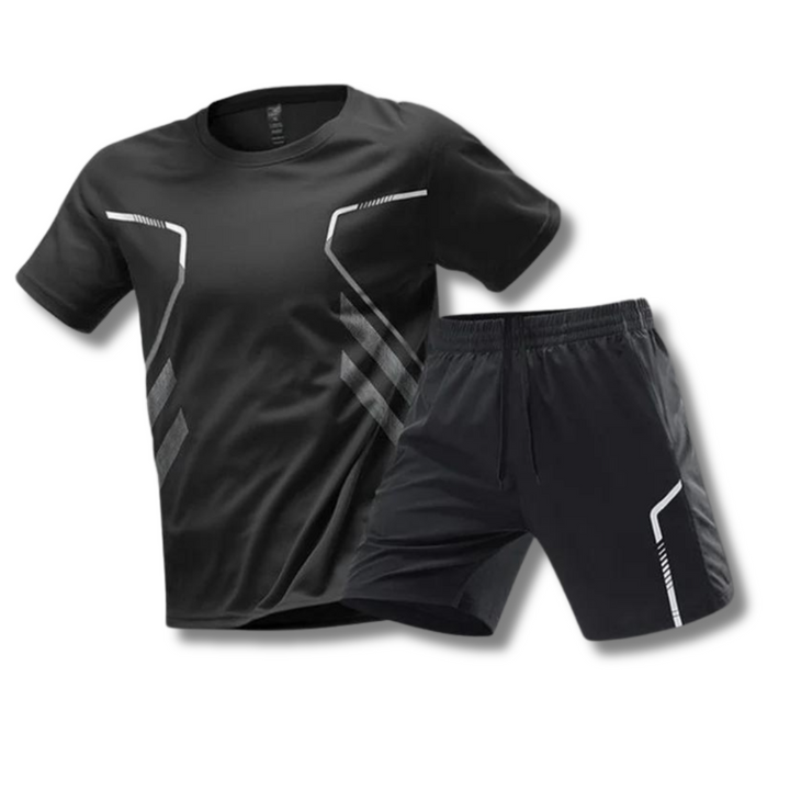 Levoire | Ensemble Sportif Deux Pièces Respirant Hommes Noir
