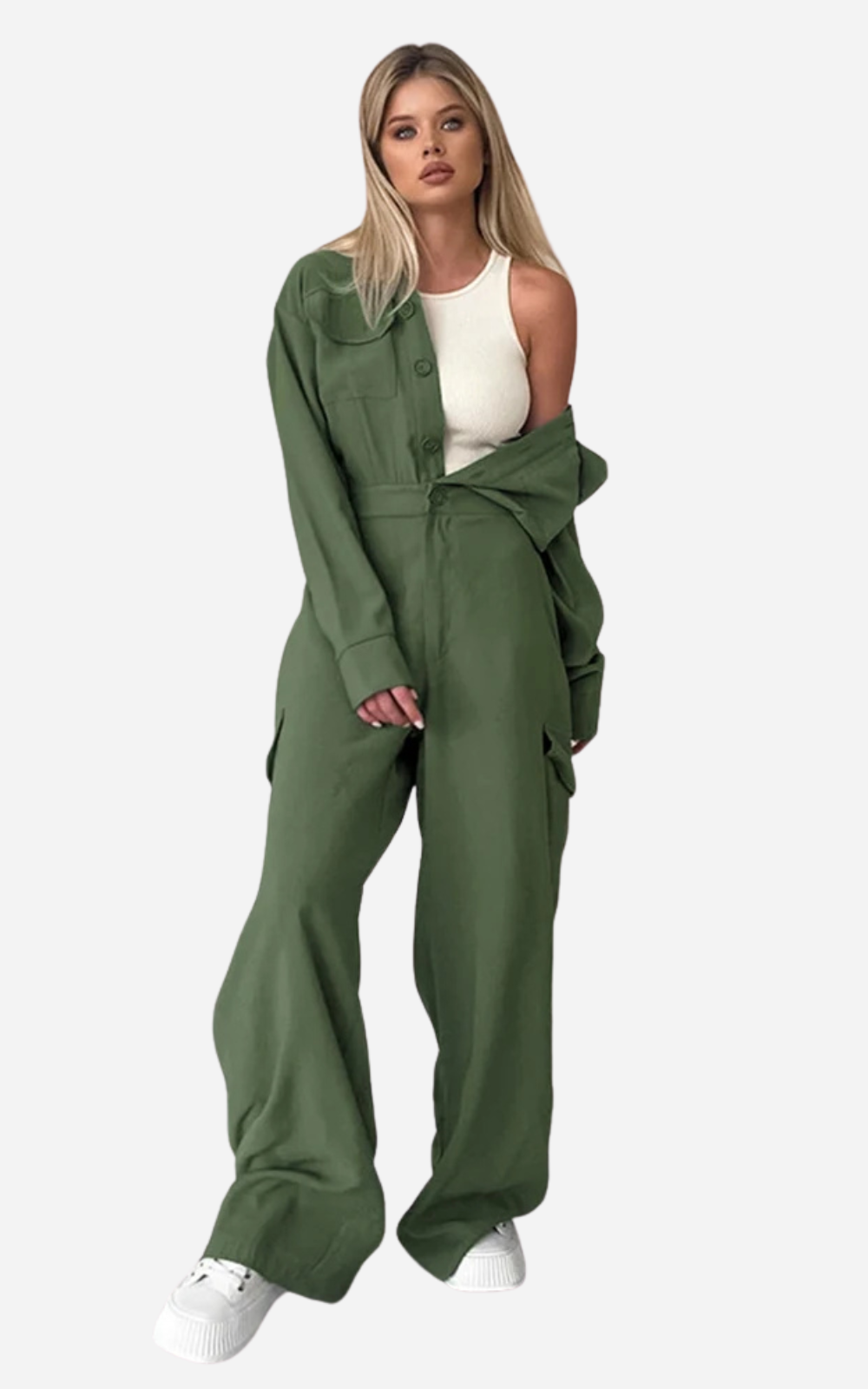 Levoire | Long Streetwear Relaxed Urban Style Vert