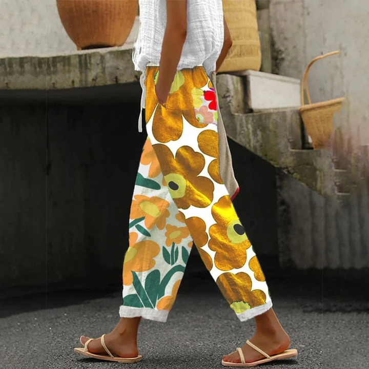 Levoire | Pantalon Taille Haute Pour Femmes Au Style Tendance Jaune
