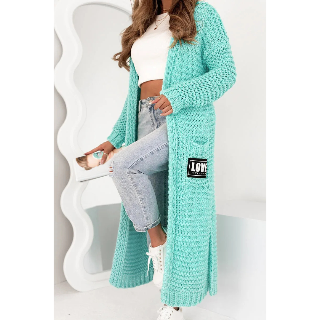 Levoire | Lssige Lange Vest Fr Femme Cyan-Bleu