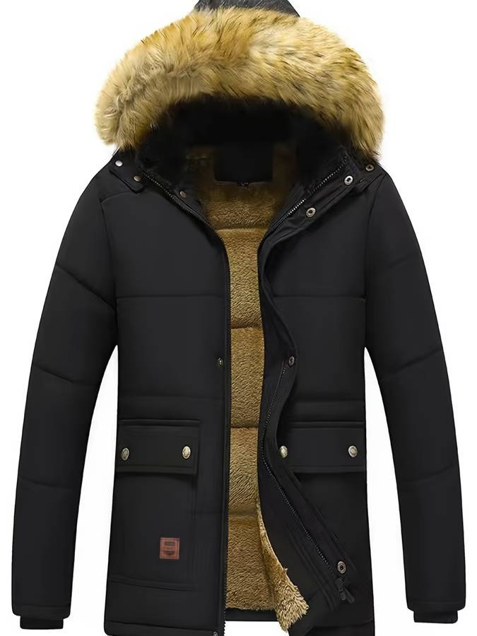 Levoire | Manteau Hommes Capuche Noir