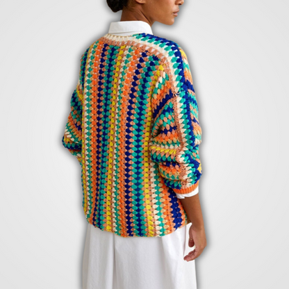 Levoire | Cardigan tricoté arc-en-ciel