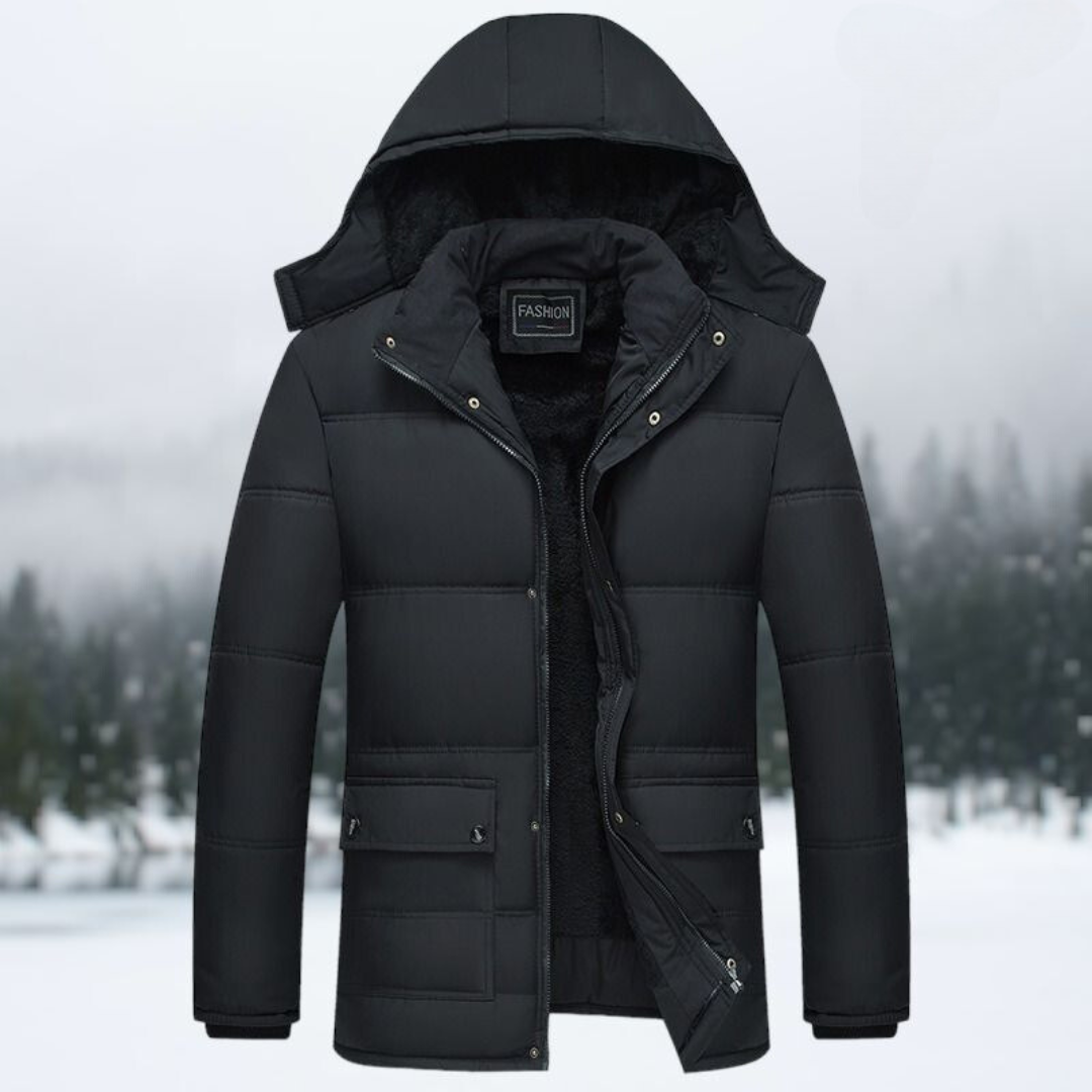 Levoire | Veste Doublée Noire à Manches Longues Chaude 2XL