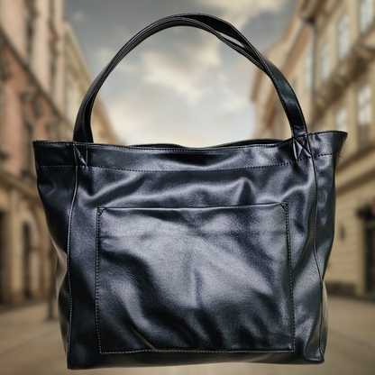 Levoire | Sac à main femme avec effet cuir souple Nero
