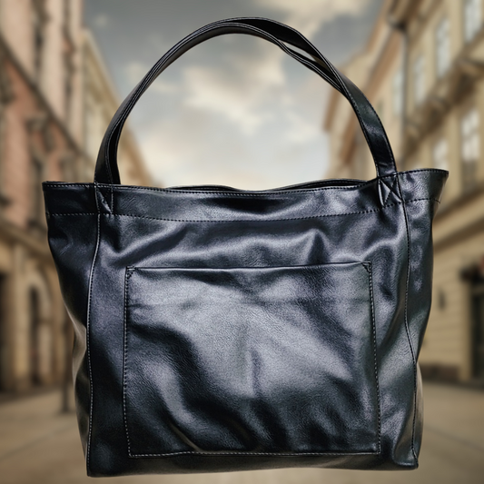 Levoire | Sac à main femme avec effet cuir souple Nero