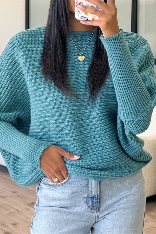 Levoire | Pull En Tricot À Col Rond Pour Femmes Bleu