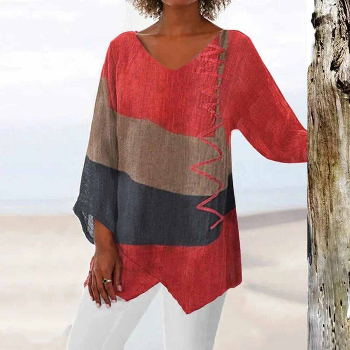 Levoire | Blouse Tricolore Rot