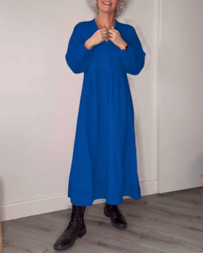Levoire | Robe élégante à manches longues Bleu