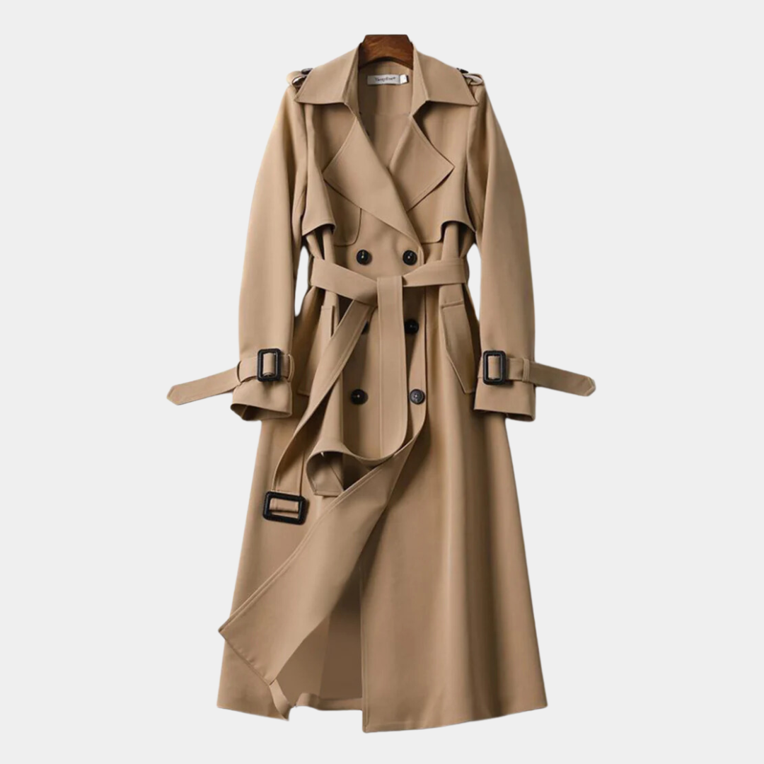 Levoire | Long Trench Coat Femmes Chaud Braun