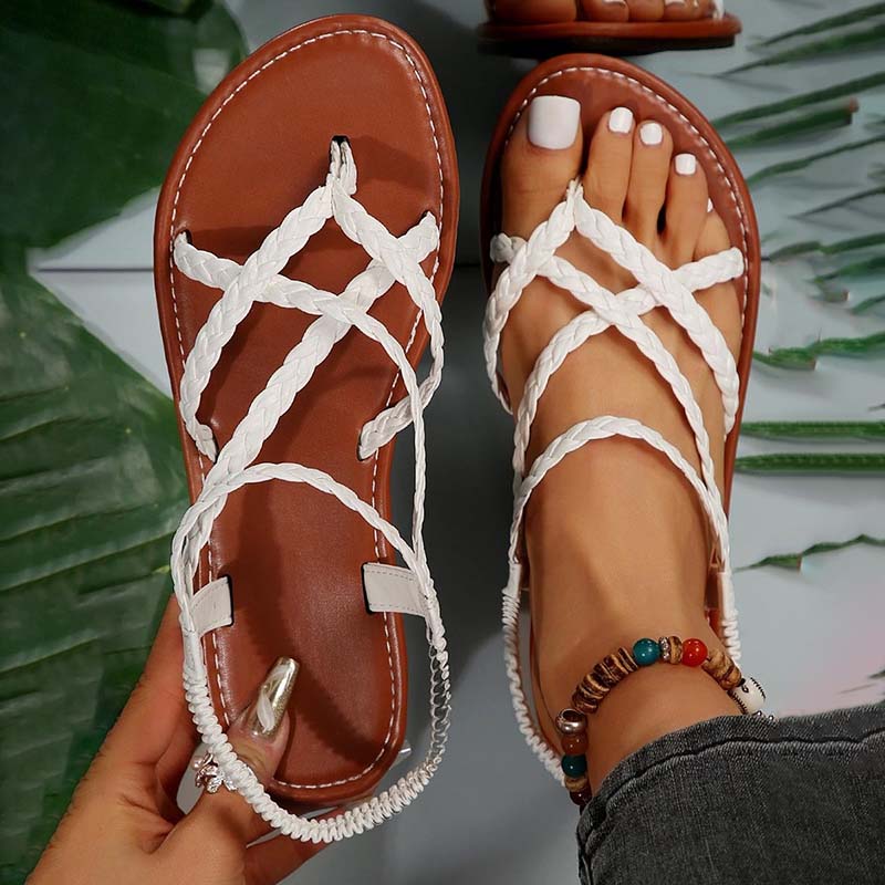 Levoire | Sandales De Plage Luxueuses Avec Des Détails Recyclés Pour Femmes Blanc