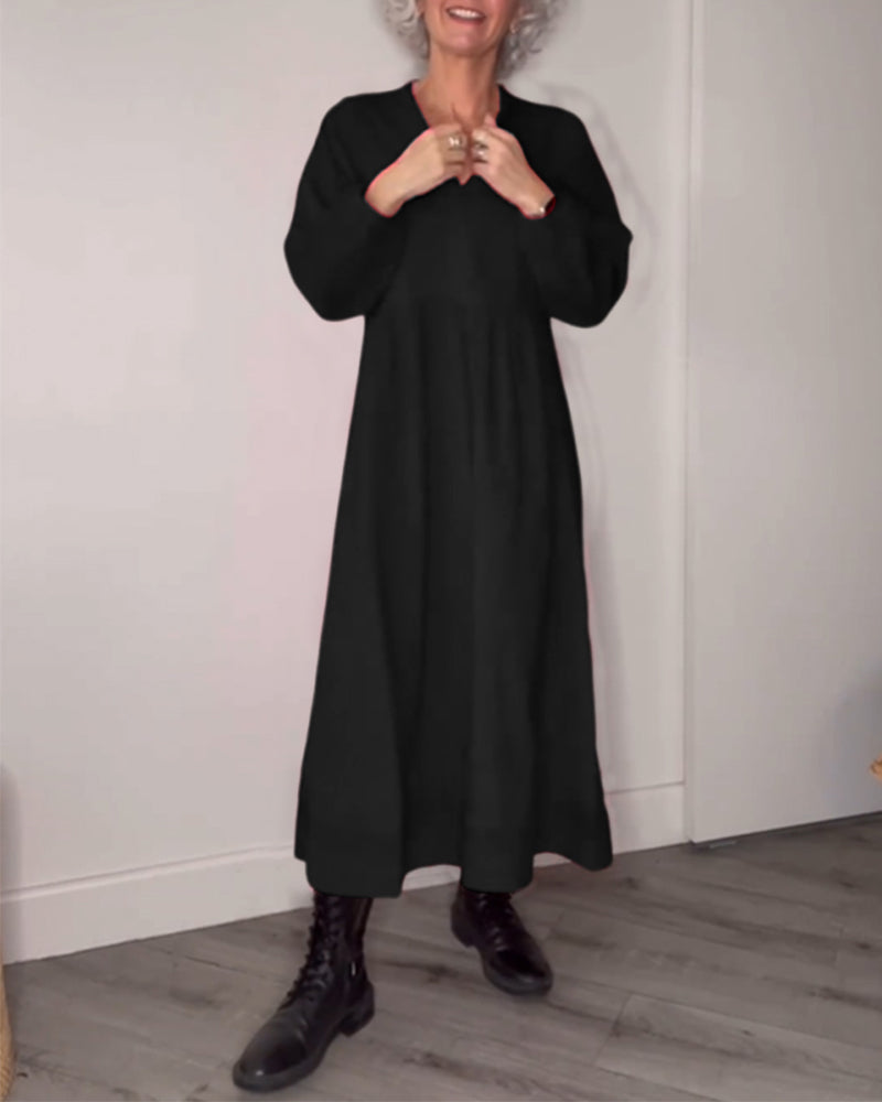 Levoire | Robe élégante à manches longues Noir