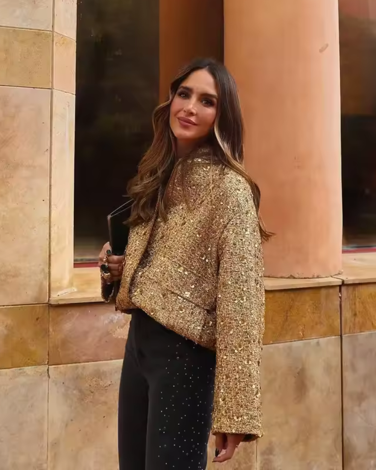 Levoire | Femmes Veste Bomber Métallique Look Tendance Éclatant Pour Femmes