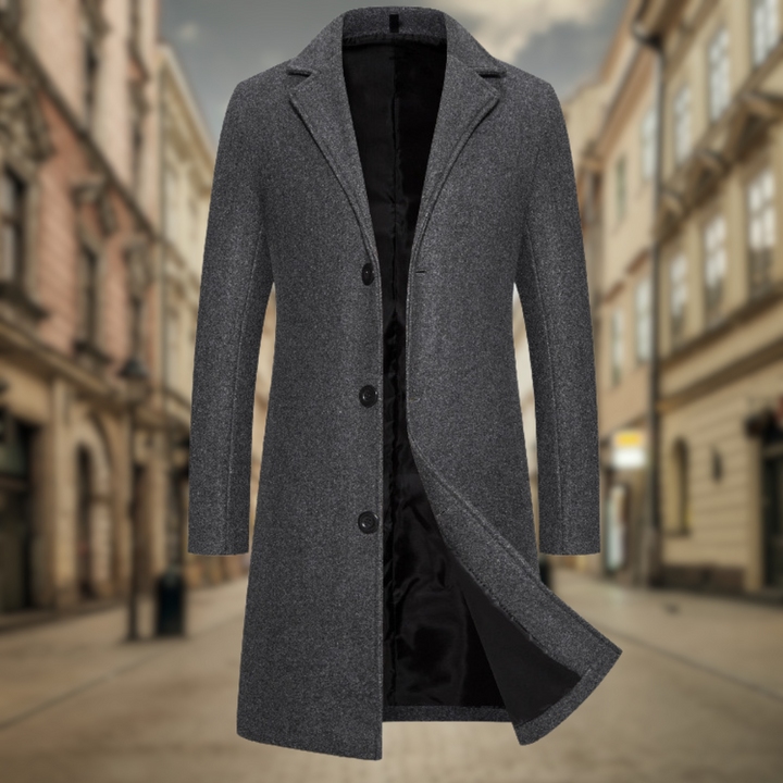 Levoire | Manteau D'Automne Long Pour Hommes Gris foncé