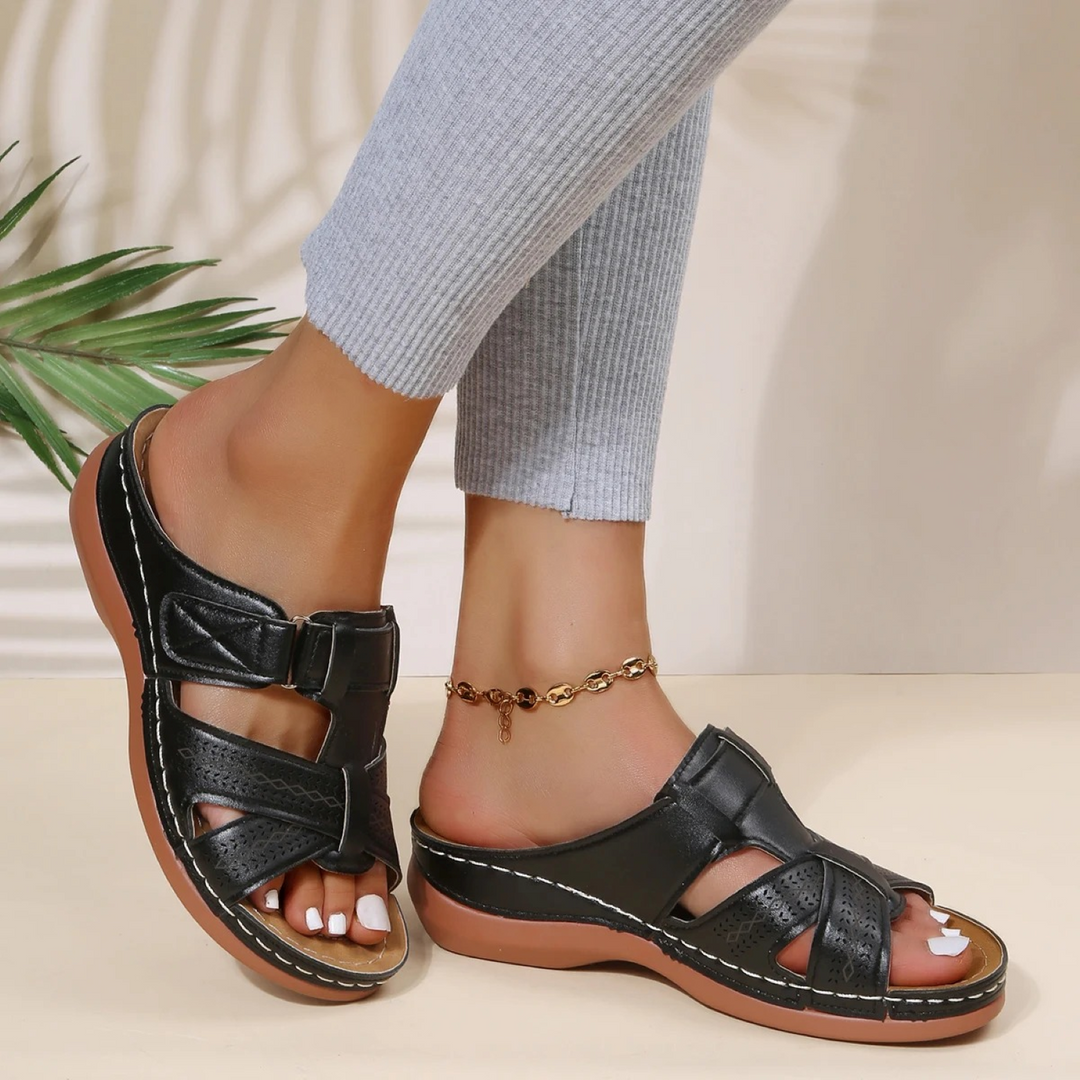 Levoire | Sandales Ouvertes Avec Un Ajustement Confortable Noir