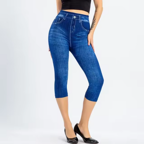 Levoire | Leggings Taille Haute Avec Motif Denim