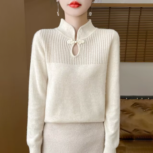 Levoire | Pull En Laine Tricoté Avec Col Montant