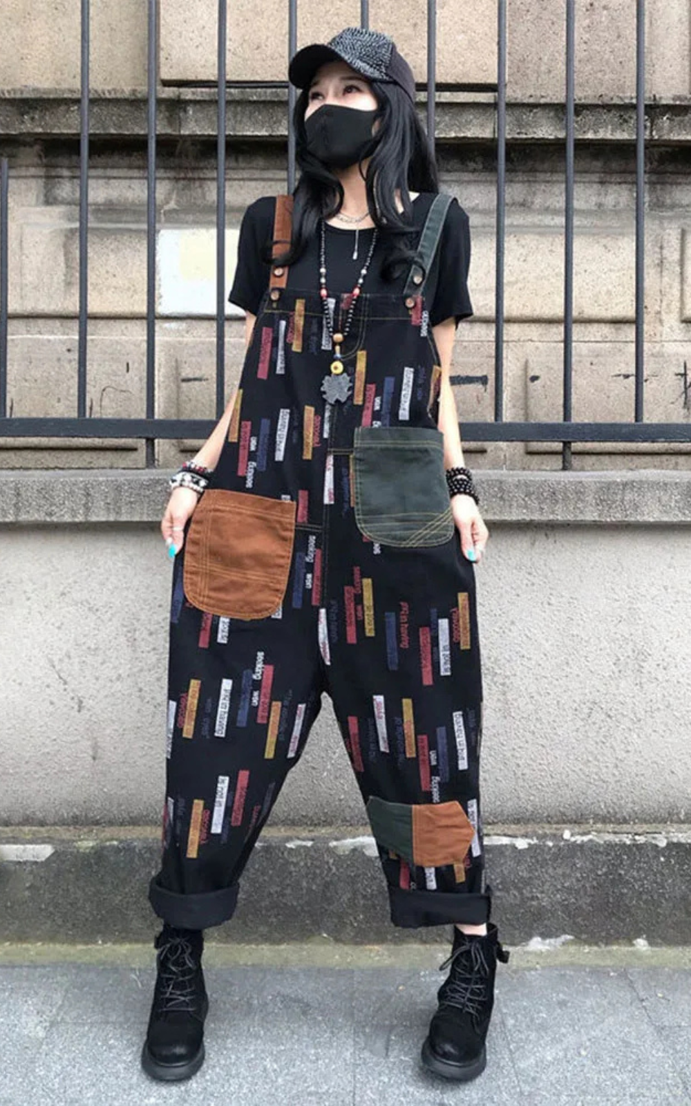 Levoire | Pantalons Oversize Pour Femmes Look Décontracté Et Tendance Noir Une taille