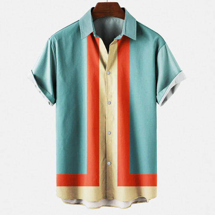 Levoire | Chemise Rétro Élégante Pour Hommes turquoise