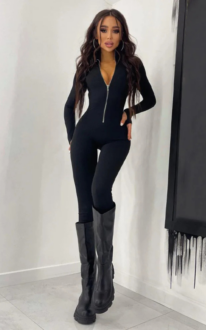 Levoire | Pantalon Femme Noir Serré Et Élégant Noir