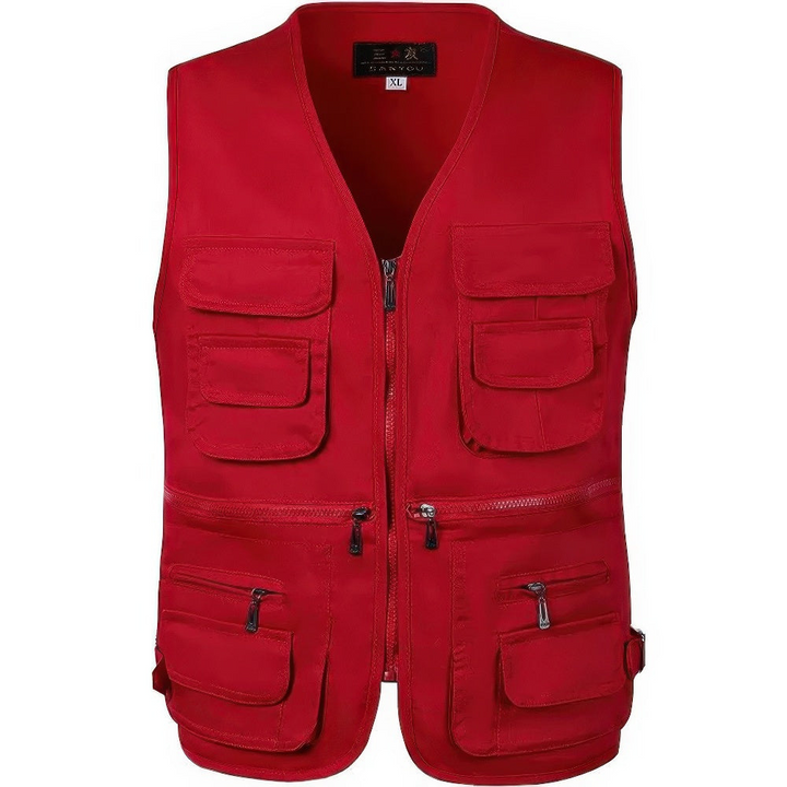 Levoire | Veste de randonnée tactique pour hommes tendance sans manches Rot