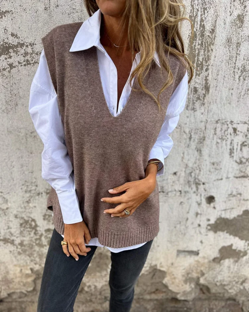 Levoire | Sweat Zippé Décontracté Gris-brun