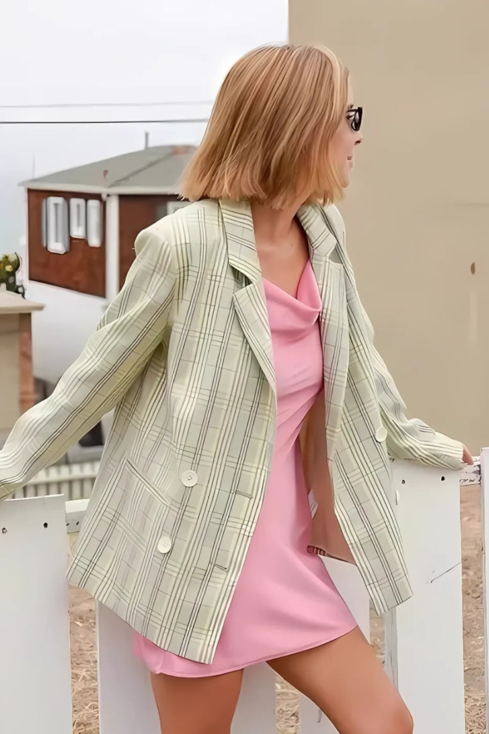 Levoire | Femmes Blazer à Carreaux Veste Classique & Élégante Pour Femmes