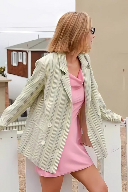 Levoire | Femmes Blazer à Carreaux Veste Classique & Élégante Pour Femmes