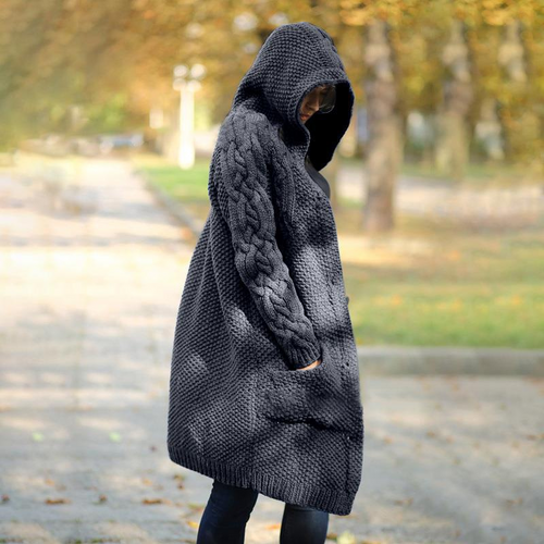 Levoire | Long Femme Cardigan Capuche
