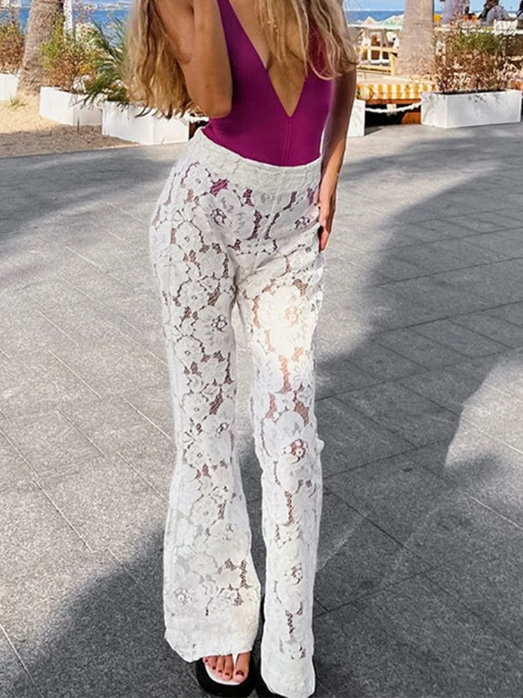 Levoire | Été Sexy Blonde Transparent Pantalon
