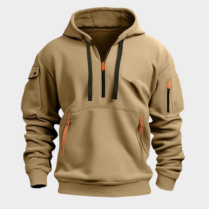 Levoire | Veste À Capuche Confortable Premium De Qualité Khaki