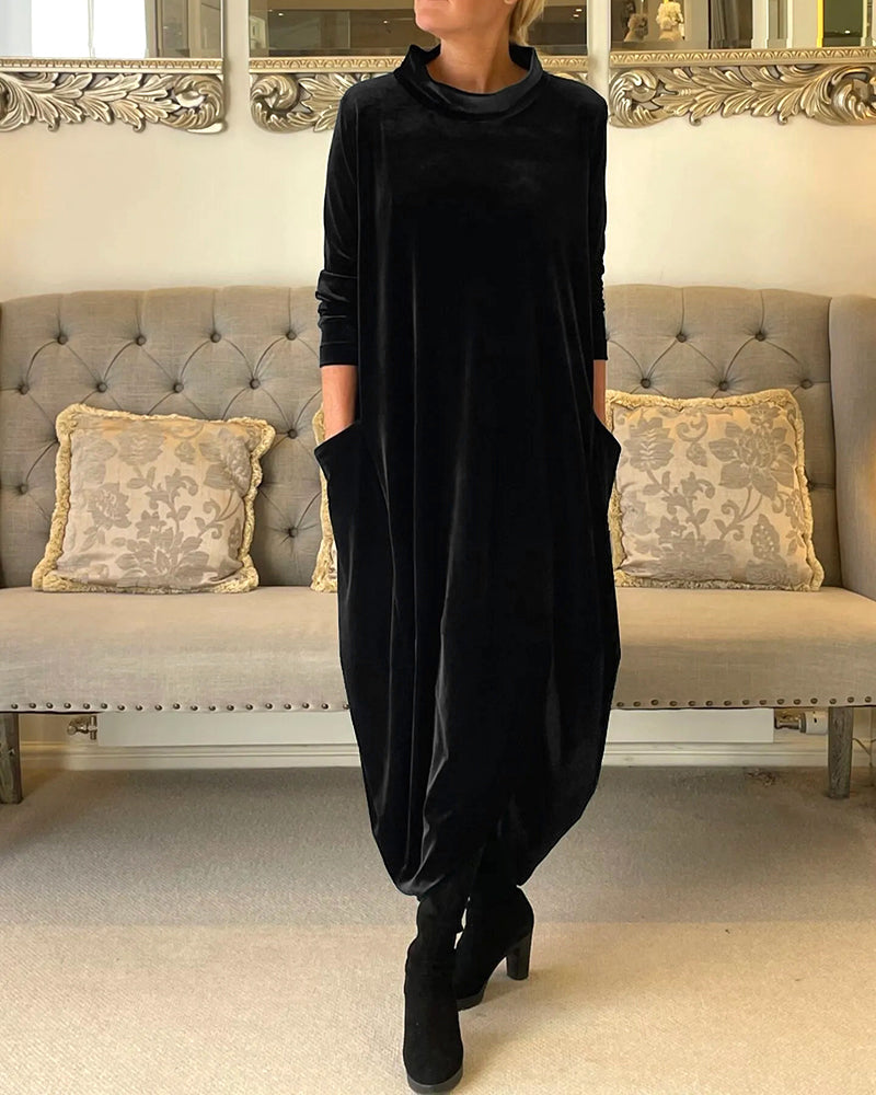 Levoire | Robe élégante avec poches pour femme Noir