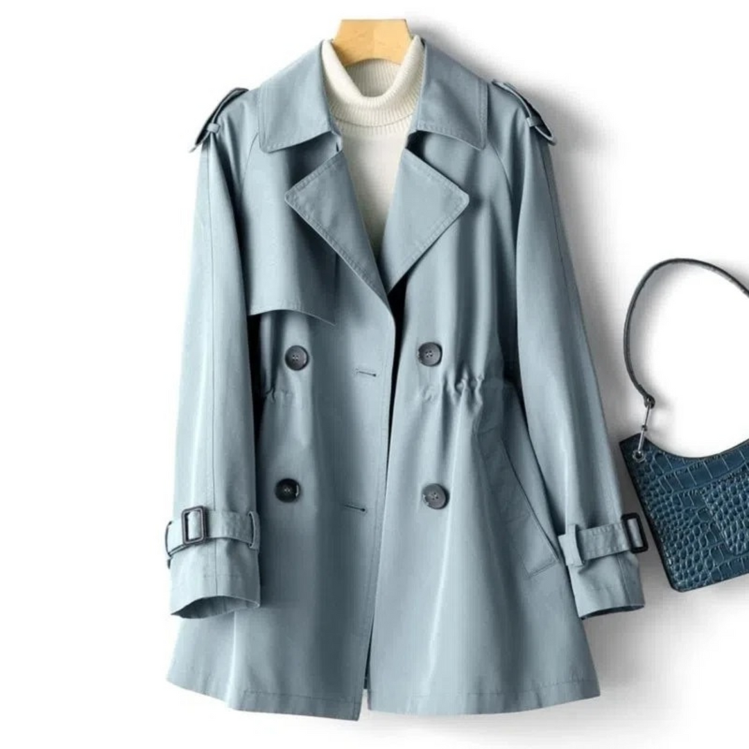 Levoire | Trench-Coat Décontracté Mi-Long bleu