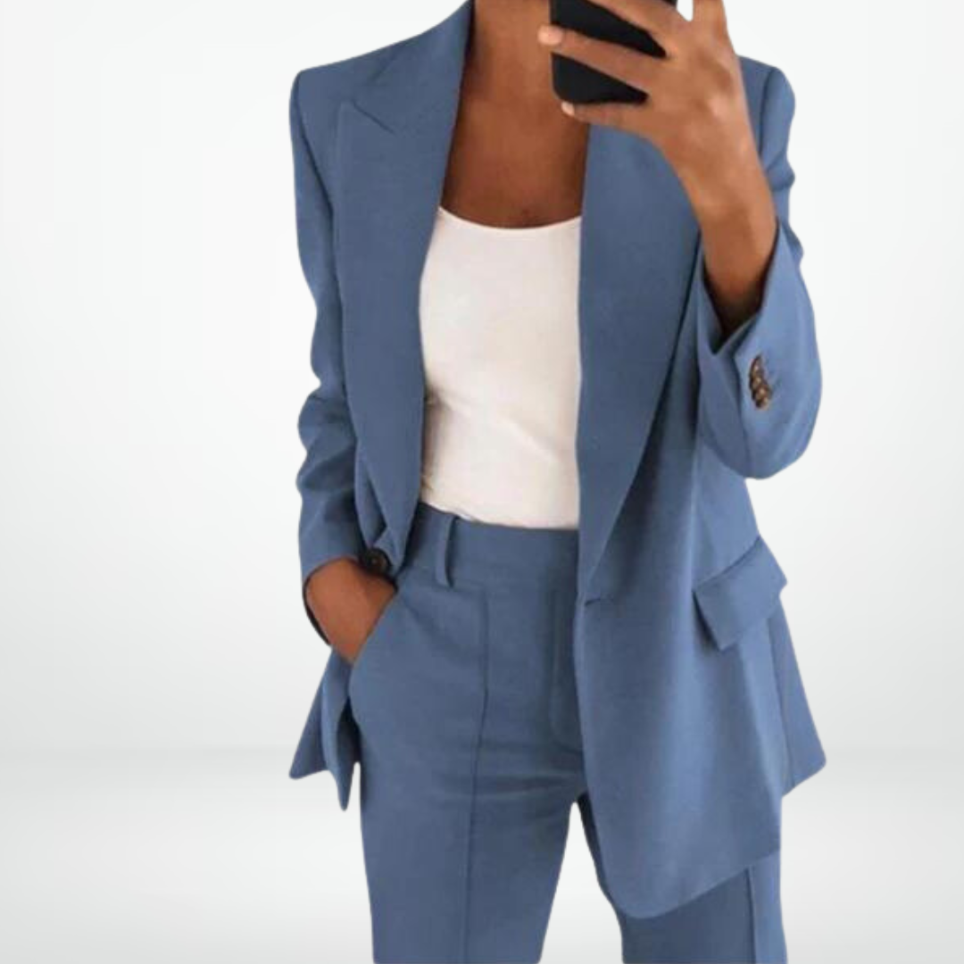 Levoire | Ensemble Blazer Et Pantalon Deux Pièces Bleu