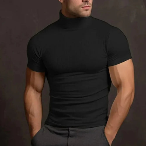 Levoire | T-Shirt Décontracté Avec Col Roulé À Manches Courtes