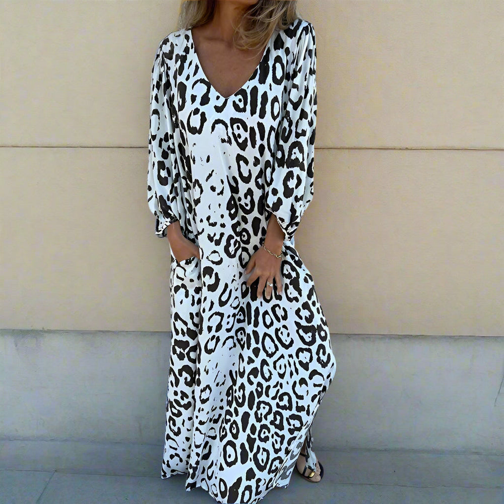 Levoire | Robe De Vendange Longue Avec Un Design Unique Pour Femmes