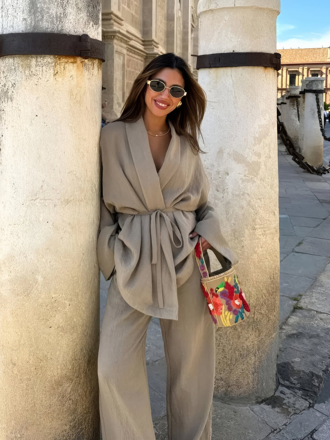 Levoire | Kimono Lin En Set Beige