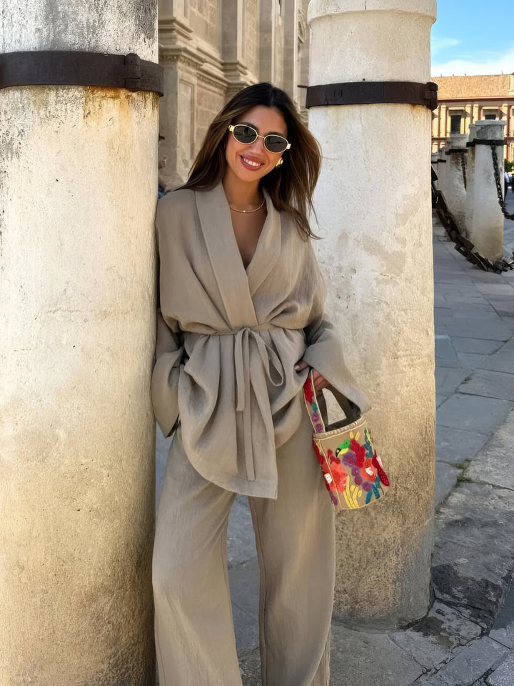 Levoire | Kimono Lin En Set Beige