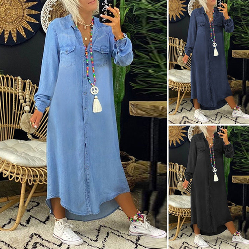 Levoire | Denim Urbain Robe Confortable Décontractée Avec Une Touche Boho
